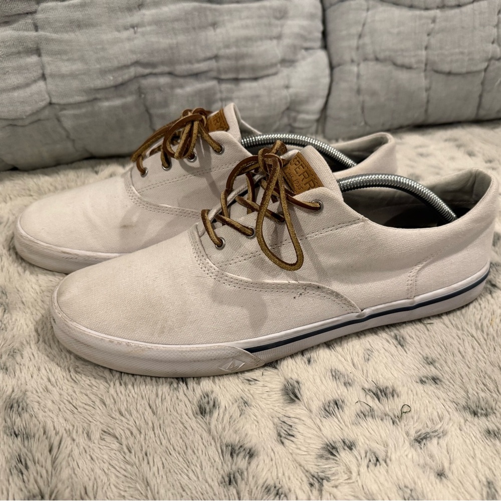Sperry Men's White Canvas Sneakers